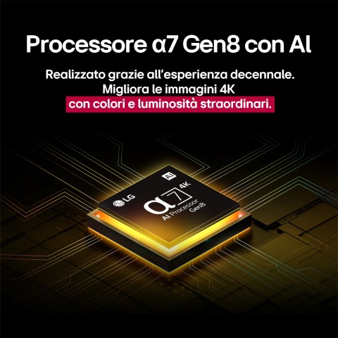 LG QNED AI 75QNED80A6A TV Serie QNED80 75'' 4K, α7 Gen8, HDR10, 20W, 3 HDMI con Game Optimizer, Smart TV WebOS 25