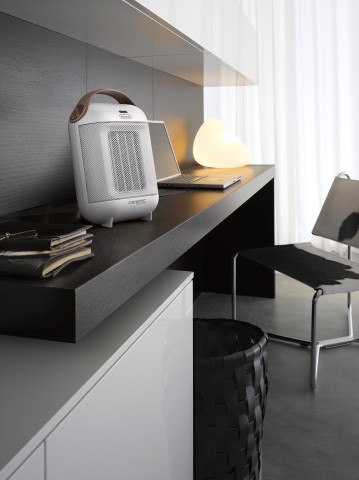 De’Longhi Capsule HFX30C18.IW Interno Marrone, Bianco 1800 W Riscaldatore ambiente elettrico con ventilatore