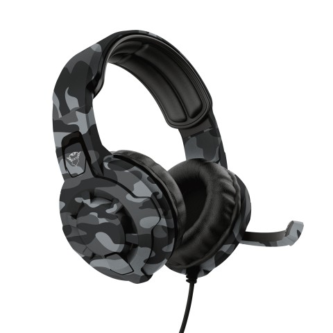 Trust GXT 411K Radius Auricolare Cablato A Padiglione Gaming Nero, Grigio, Bianco