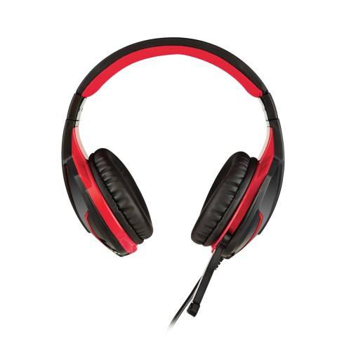 Techmade FL1 Auricolare Cablato A Padiglione Gaming Nero, Rosso