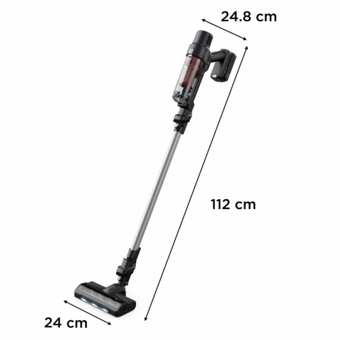 Rowenta RH6A71 Aspirapolvere a bastone 2 in 1 Batteria Secco Senza sacchetto Alluminio, Rosso