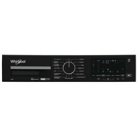 Whirlpool WPM 07W ADS IT lavatrice Caricamento frontale 10 kg 1400 Giri/min Nero, Bianco