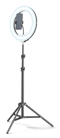 Tech Pop Selfie Ring Pro - Universale Anello led con treppiede da 1.60m per riprese video e selfie