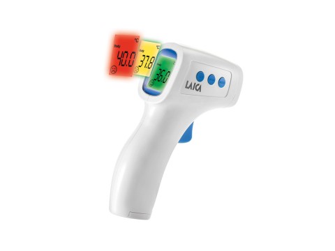 Laica TH1003 termometro digitale per corpo Rilevazione da remoto Bianco Fronte Pulsanti