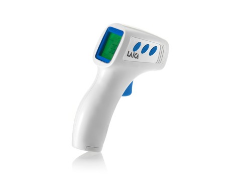 Laica TH1003 termometro digitale per corpo Rilevazione da remoto Bianco Fronte Pulsanti