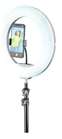 Tech Pop Selfie Ring Pro - Universale Anello led con treppiede da 1.60m per riprese video e selfie