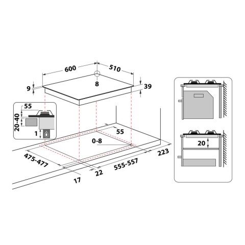Hotpoint Ariston Piano cottura a gas PCN 642 IX/HAR