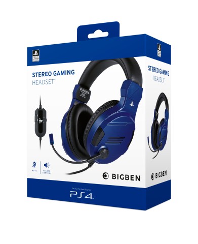 Bigben Interactive PS4OFHEADSETV3G Auricolare Cablato A Padiglione Gaming Blu