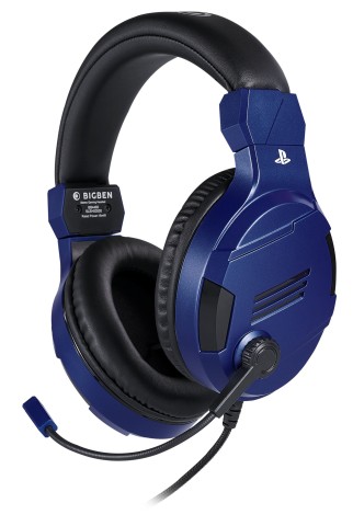Bigben Interactive PS4OFHEADSETV3G Auricolare Cablato A Padiglione Gaming Blu