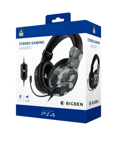 Bigben Interactive PS4OFHEADSETV3G cuffia e auricolare Cablato A Padiglione Gaming Mimetico