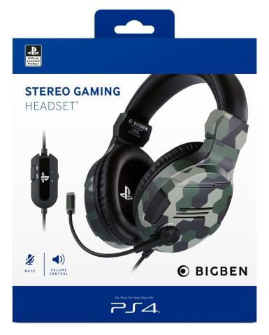 Bigben Interactive PS4OFHEADSETV3G cuffia e auricolare Cablato A Padiglione Gaming Mimetico