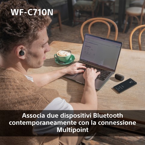 Sony WFC710NB.CE7 cuffia e auricolare True Wireless Stereo (TWS) In-ear Musica e Chiamate USB tipo-C Bluetooth Nero