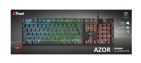 Trust GXT 835 Azor tastiera Gaming USB QWERTY Italiano Nero