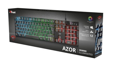 Trust GXT 835 Azor tastiera Gaming USB QWERTY Italiano Nero