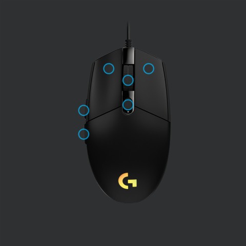 Logitech G 910-005796 mouse Gaming USB tipo A 8000 DPI