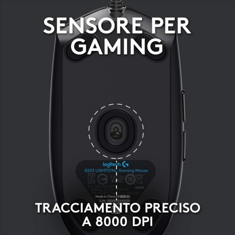 Logitech G 910-005796 mouse Gaming USB tipo A 8000 DPI