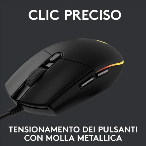 Logitech G 910-005796 mouse Gaming USB tipo A 8000 DPI