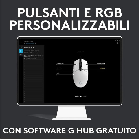 Logitech G 910-005796 mouse Gaming USB tipo A 8000 DPI