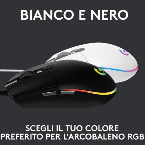 Logitech G 910-005796 mouse Gaming USB tipo A 8000 DPI