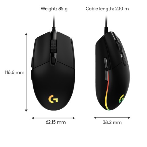 Logitech G 910-005796 mouse Gaming USB tipo A 8000 DPI