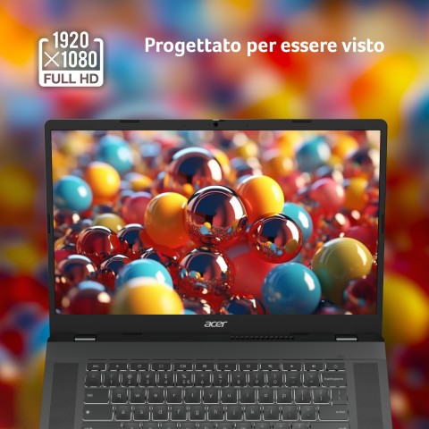 Acer Chromebook Plus 515 CB515-2H-34ZU Laptop con IA Google, 15.6" Full HD, Intel Core i3-1215U, 8GB DDR5-SDRAM, 256GB SSD, Wi-Fi 6E (802.11ax), ChromeOS, Grigio, con funzioni di intelligenza artificiale