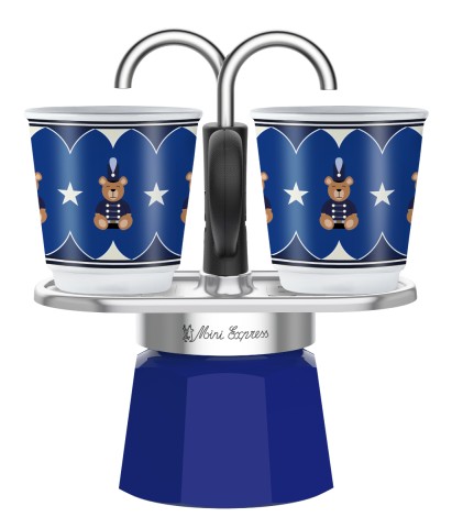 Bialetti 0005349 caffettiera manuale Moka Nero, Blu, Acciaio inox
