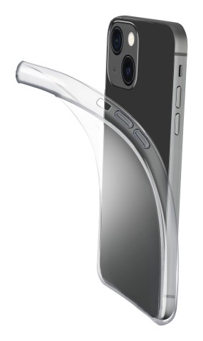 Cellularline Fine - iPhone 15 Cover in gomma morbida ultra sottile e trasparente