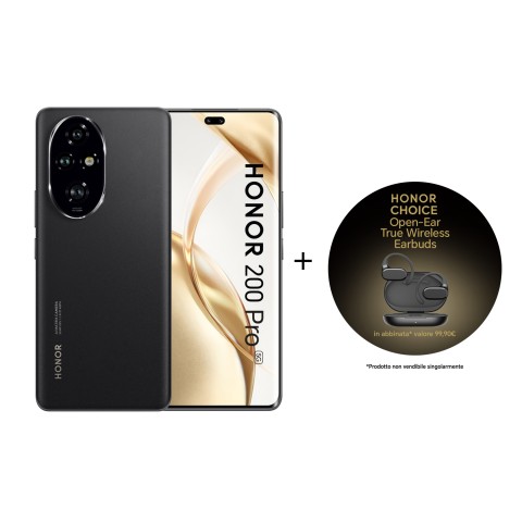 Honor N Series 200 Pro 5G + Earbuds Choice 17,2 cm (6.78") Doppia SIM Android 14 USB tipo-C 12 GB 512 GB 5200 mAh Nero