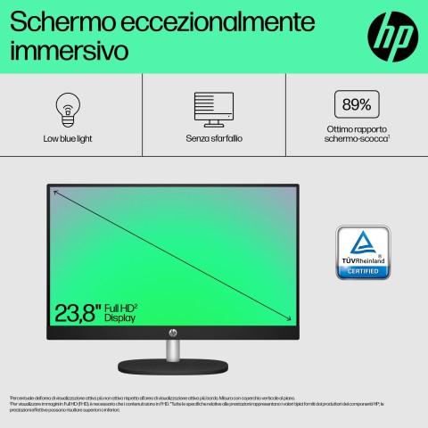 HP 23.8 inch All-in-One 24-cr0044nl PC Intel® Core™ i3 i3-1315U 60,5 cm (23.8") 1920 x 1080 Pixel PC All-in-one 8 GB DDR4-SDRAM 512 GB SSD Windows 11 Home Wi-Fi 6 (802.11ax) Bianco