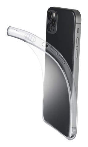 Cellularline Fine - iPhone 12 / 12 Pro Cover in gomma morbida ultra sottile e trasparente