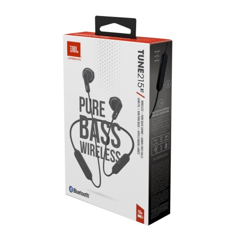 JBL Tune 215 Auricolare Wireless In-ear, Passanuca Musica e Chiamate Bluetooth Nero