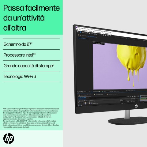 HP 27 inch All-in-One 27-cr0053nl PC Intel® Core™ i5 i5-1335U 16 GB DDR4-SDRAM 512 GB SSD Windows 11 Home