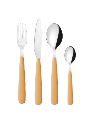 Fratelli Guzzini 127500206 set di posate 24 pz Grigio, Giallo
