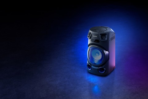 Sony MHC-V13 - Altoparlante Bluetooth All in One con JET BASS BOOSTER, Effetti Luminosi, Lettore CD, USB, Nero