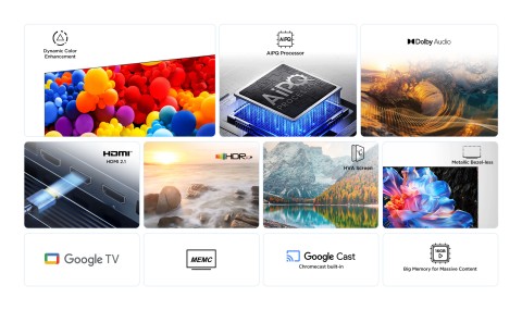 TCL Serie Smart TV 4K Ultra HD 55" 55P69K, Dolby Audio, HDR10+, Google TV
