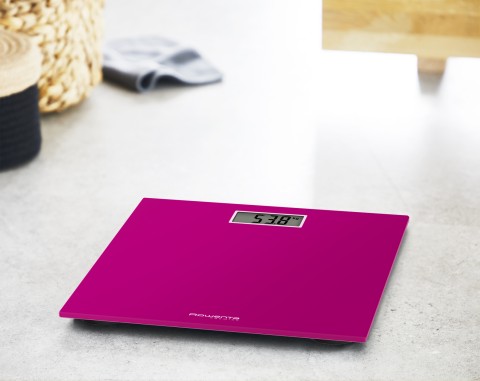 Rowenta Premiss BS1403 Quadrato Rosa Bilancia pesapersone elettronica