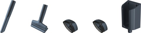 Rowenta RH6837 Aspirapolvere a bastone 2 in 1 Batteria Secco Senza sacchetto 0,55 L Viola, Grigio