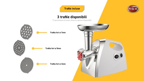 RGV New Duetto Plus tritacarne 550 W Bianco