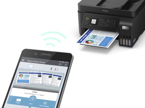 Epson EcoTank ET-4800 stampante multifunzione inkjet 4-in-1 A4, serbatoi ricaricabili alta capacità, 4 flaconi inclusi pari a 7500pag B/N 4500pag colore, Wi-FI Direct, USB