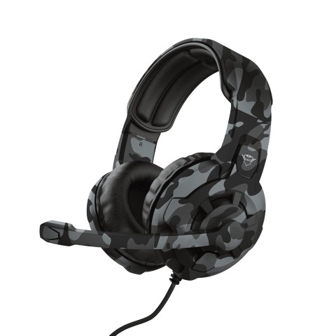 Trust GXT 411K Radius Auricolare Cablato A Padiglione Gaming Nero, Grigio, Bianco