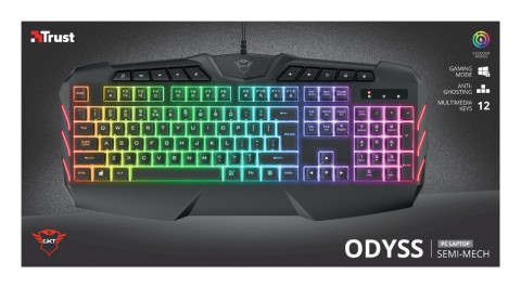 Trust GXT 881 ODYSS tastiera Gaming USB QWERTY Italiano Nero