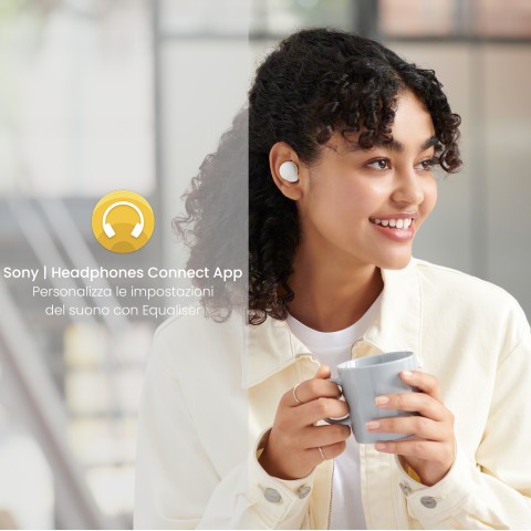 Sony Auricolari WF-C500 True Wireless - Fino a 20 ore di durata della batteria con custodia di ricarica - Compatibile con l'Assistente Vocale - Microfono integrato per le telefonate - Connessione Bluetooth affidabile - Bianco
