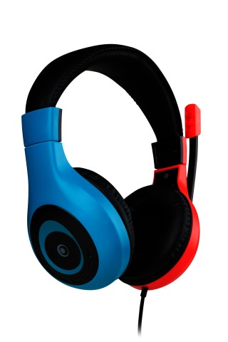 Bigben Connected SWITCHHEADSETV1R+B cuffia e auricolare Cablato A Padiglione Gaming Blu, Rosso