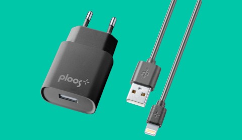 PLOOS - USB KIT ADAPTER 1A - Lightning Caricabatterie da rete 1A con cavo Lightning