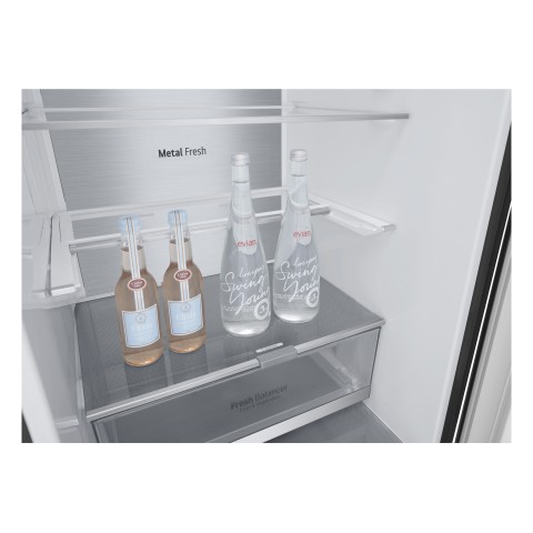 LG GBV7280DEV Frigorifero combinato, Classe D, 387L, Fresh Converter, Porte piatte, Nero