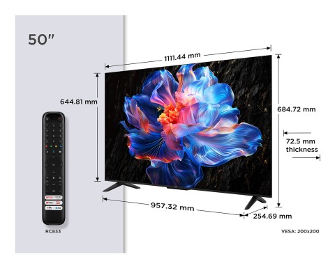 TCL Serie Smart TV 4K Ultra HD 50" 50P69K, Dolby Audio, HDR10+, Google TV