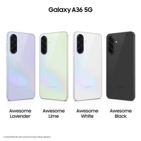 Samsung Galaxy A36 5G, Smartphone con Funzioni intelligenti, Display Super AMOLED 6.7”, 8GB RAM, 256GB, Camera 50MP, Batteria 5.000 mAh, IP67, Awesome Black