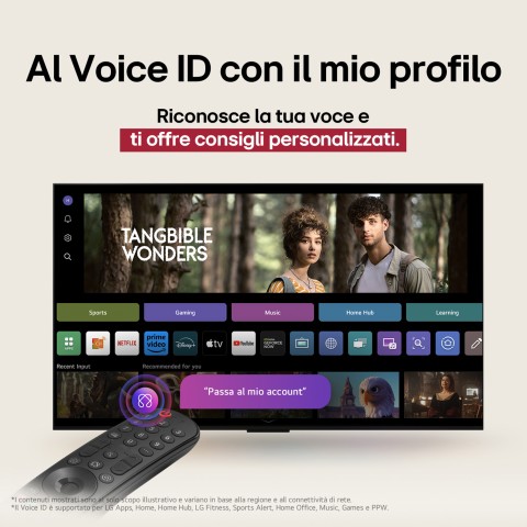 LG OLED AI OLED77B56LA TV Serie B5 77'' 4K, α8 Gen2, Dolby Vision, 20W, 4 HDMI con VRR 120Hz, G-Sync, Smart TV WebOS 25