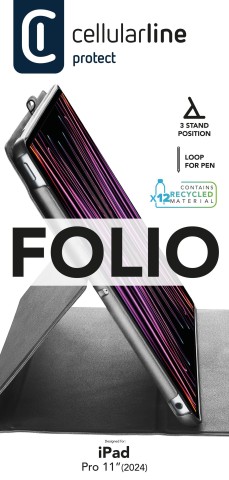 Cellularline Folio - iPad Pro 11" Custodia per tablet con funzione stand