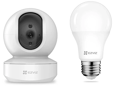 IP CAM MOTOR. FHD WIFI TY1 + LAMP.SMART LB1 WHITE